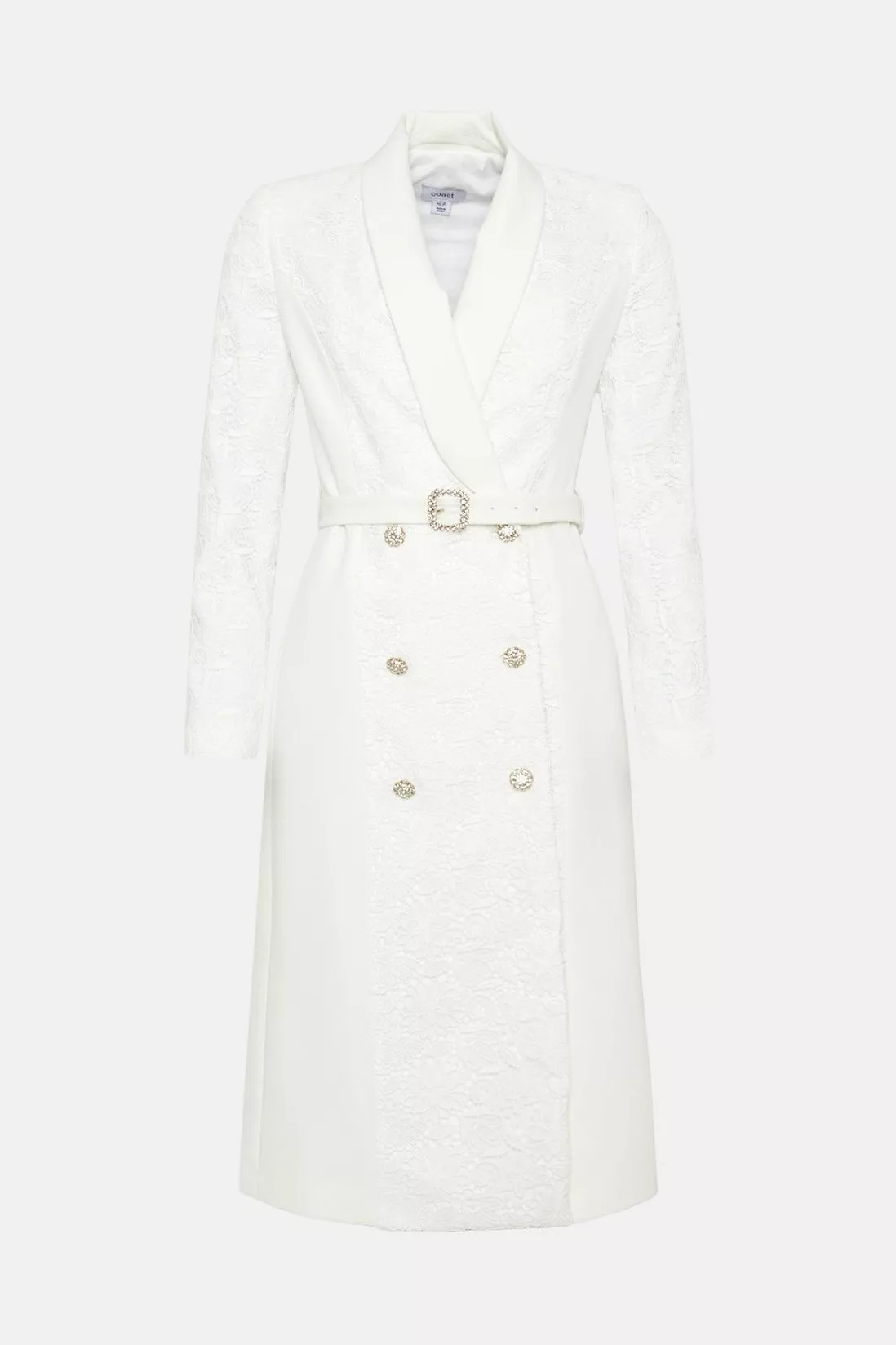 Dresses | Lisa Tan Premium Lace Tuxedo Dress With Gem Buttons | Coast | Coast UK & IE