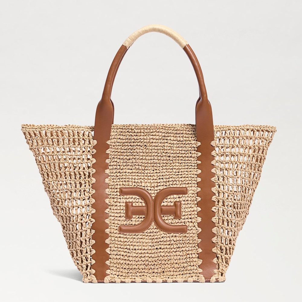 Marley Raffia Collapsible Tote | Sam Edelman