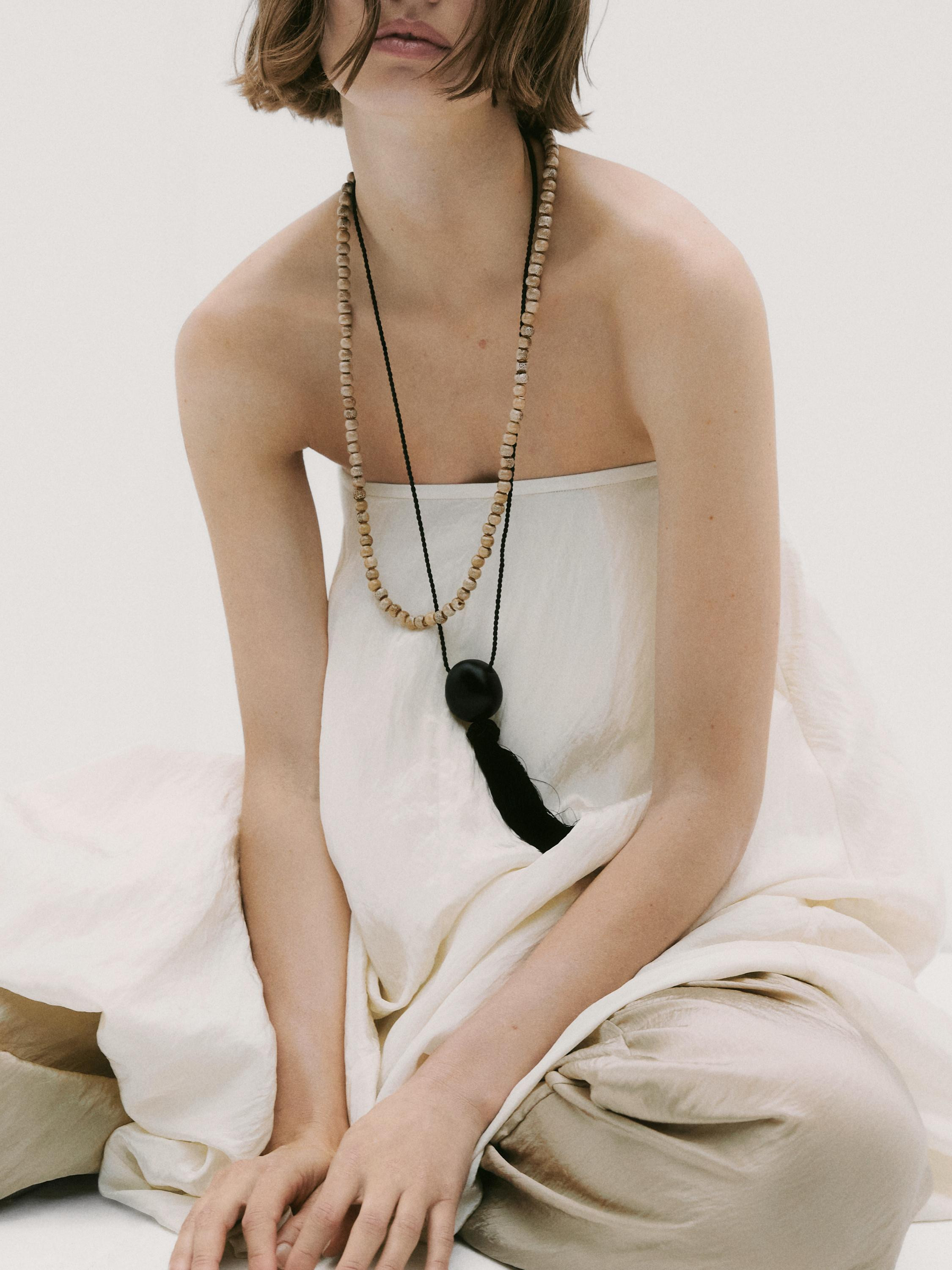 Ceramic tassel necklace | Massimo Dutti UK