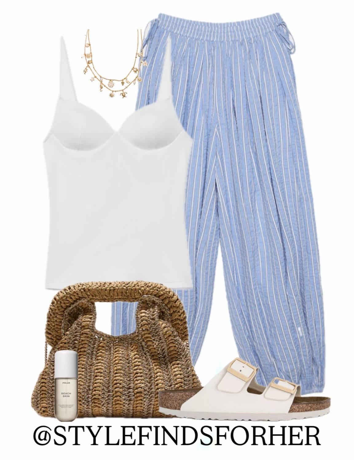 balloon trousers.. Are we a lover or a hater? I LOVE! especially these, you know I love anything with stripes! 🩵⛅️

Comment SHOP for outfit links sent straight to your DM’s ✨

blue sky corset raffia rattan bag Birkenstocks Phlur vest tie beach holiday sun gold necklace 

#LTKuk #LTKtravel #LTKspring