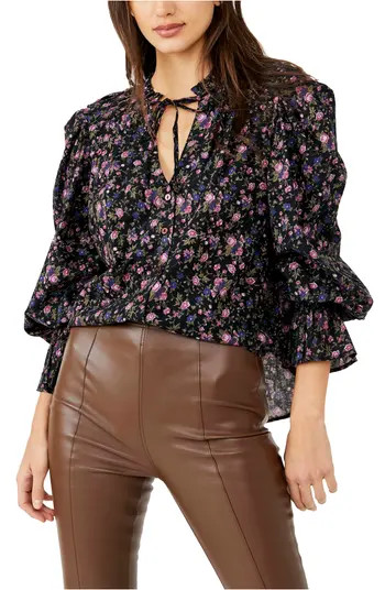 Free People Meant To Be Floral Cotton Blouse | Nordstrom | Nordstrom