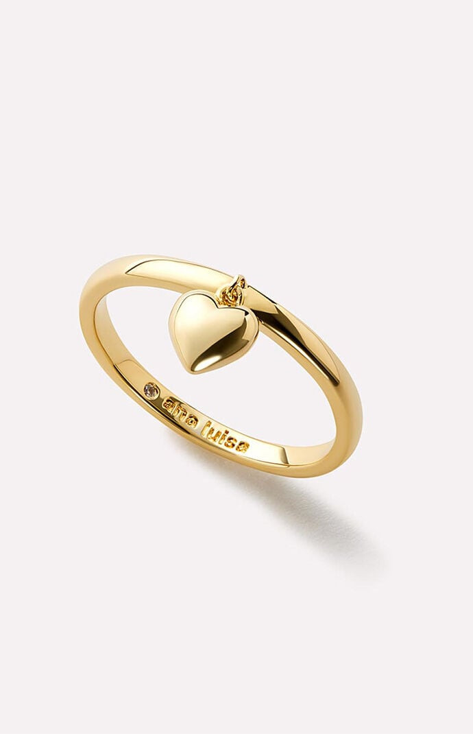 Ana Luisa Leia Heart Ring in Gold | PacSun