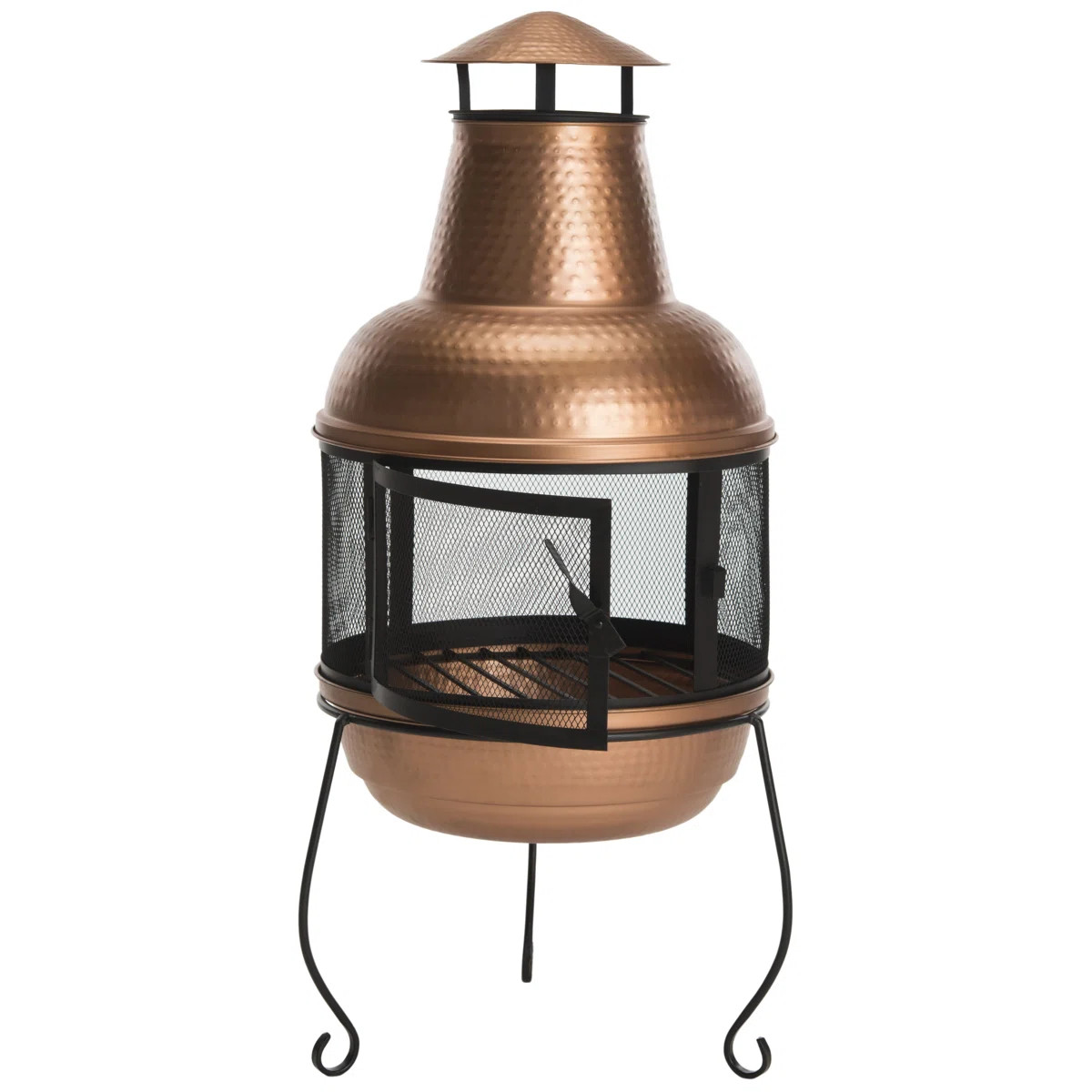 Gemmenne Column Cast Iron Wood Burning Smokeless Chimnea | Wayfair North America