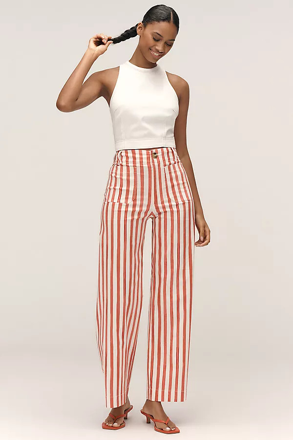 The Nephthys Illustrated! Colette Crop Wide-Leg Pants by Maeve | Anthropologie (US)