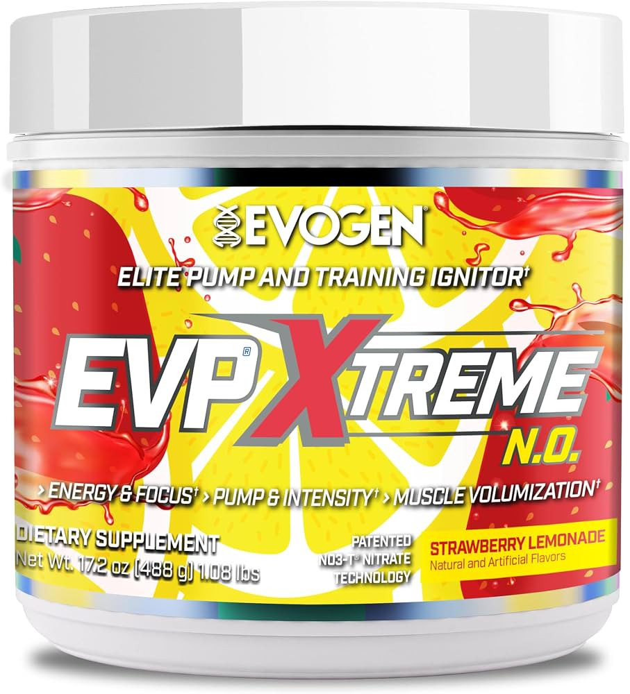 Evogen EVP Xtreme NO Pre-Workout | Strawberry Lemonade | 40 Servings | Amazon (US)
