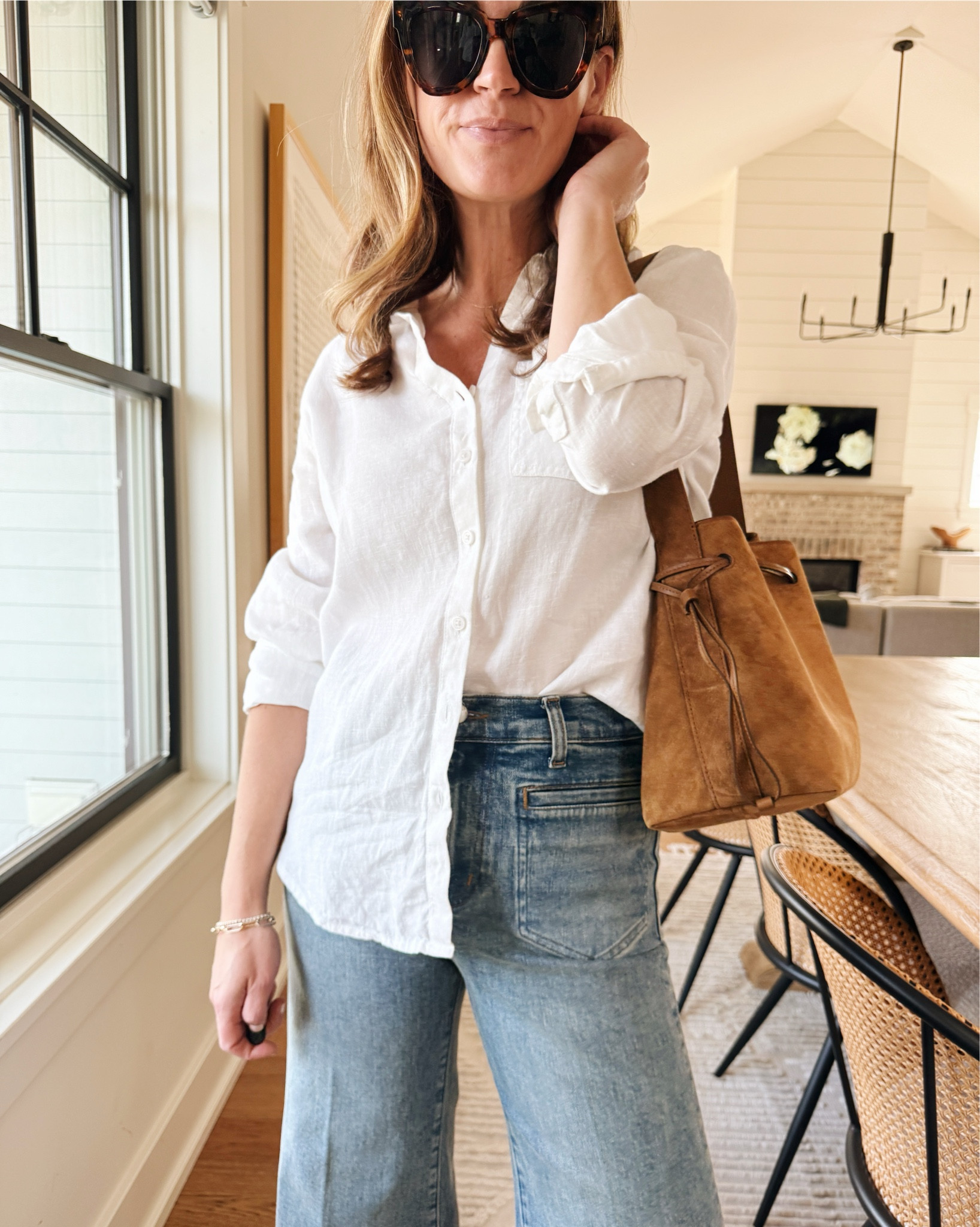 Top size 2
Jeans size 26 (they run small)

#LTKSeasonal #LTKOver40 #LTKStyleTip