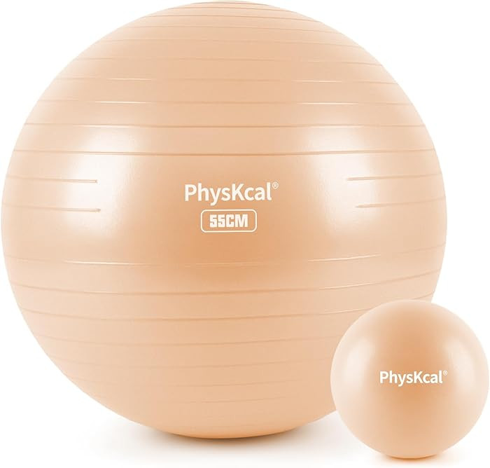 Yoga Ball for Exercise, Pilates Set, 4 Sizes Fitness Ball for Workout, Birthing, Pregnancy, Physi... | Amazon (US)