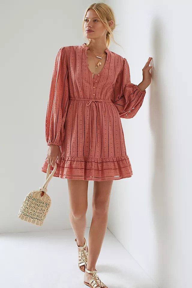 Forever That Girl Eyelet Mini Dress | Anthropologie (US)