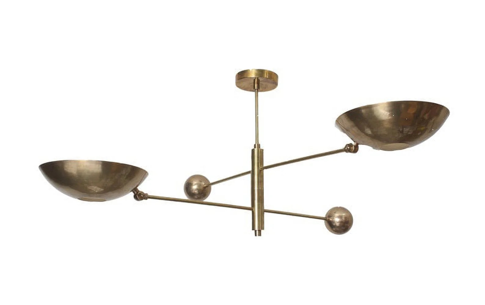 2 Light Pendant Mid Century Modern Raw Brass Sputnik chandelier light Fixture | Walmart (US)