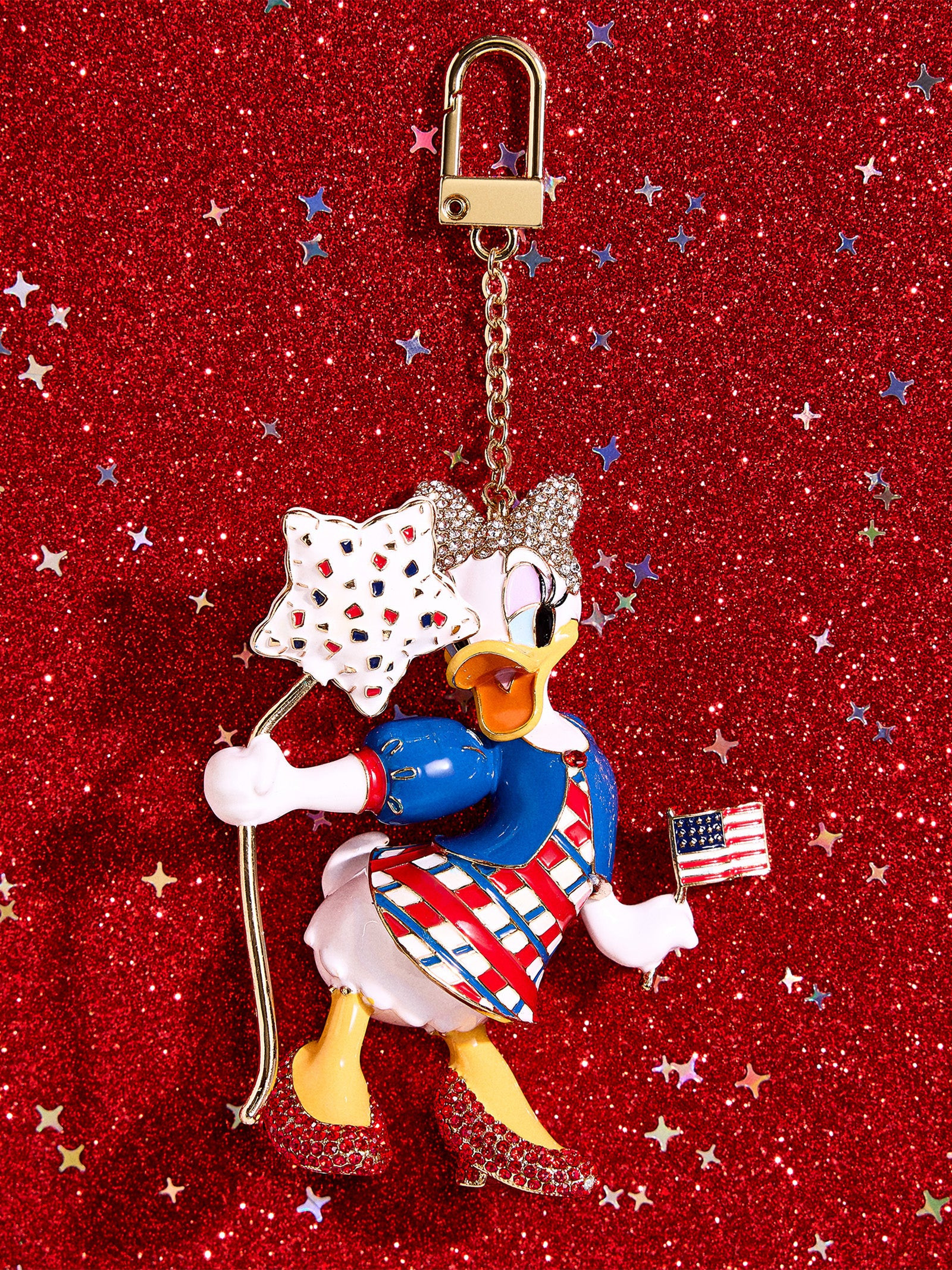 Disney Daisy Duck Americana Bag Charm - Daisy Duck | BaubleBar