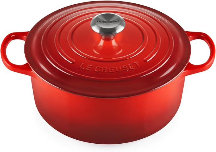 Le Creuset Enameled Cast Iron Round Dutch Oven, 5.5 qt., Cerise | Amazon (US)