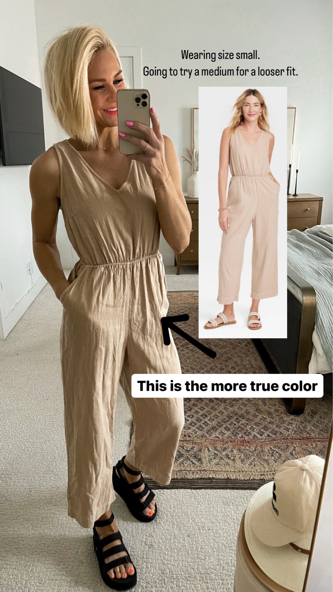 Cutest linen style jumpsuit for only $30!Full coverage, flattering cinching waist and fun small cutout on the back. Wearing size small (runs short waisted IMO) going to try a medium too. MORE COLORS! 


#LTKunder50 #LTKSeasonal #LTKstyletip