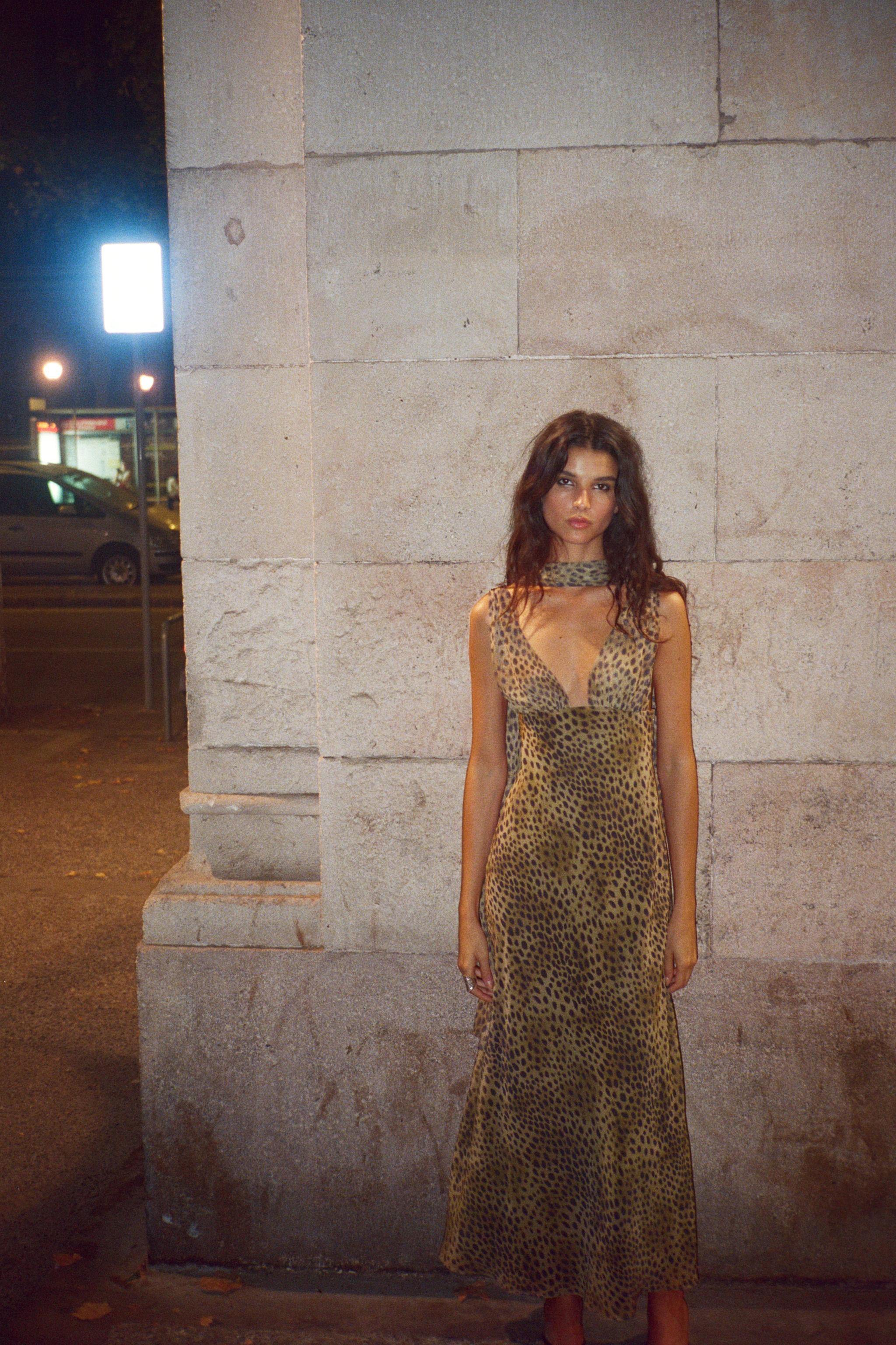 ANIMAL PRINT FOULARD DRESS | Zara UK