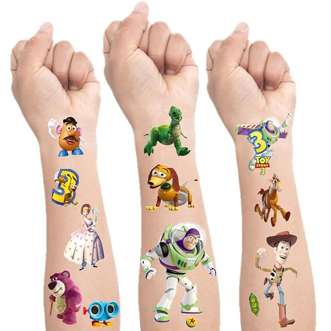 8 Sheets Temporary Tattoos Stickers For Toy Story, Toys Birthday Party Supplies Decorations Party... | Amazon (US)