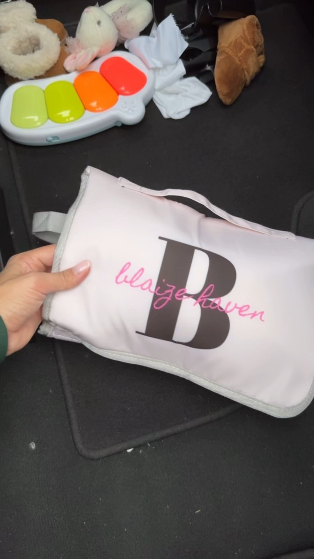Amazon customizable, very padded, wipeable on-the-go changing pad. I keep this in my car for on the go diaper changes! You can also strap it to your stroller if you don’t need your entire diaper bag!

#LTKBaby #LTKmomlife #LTKTravel