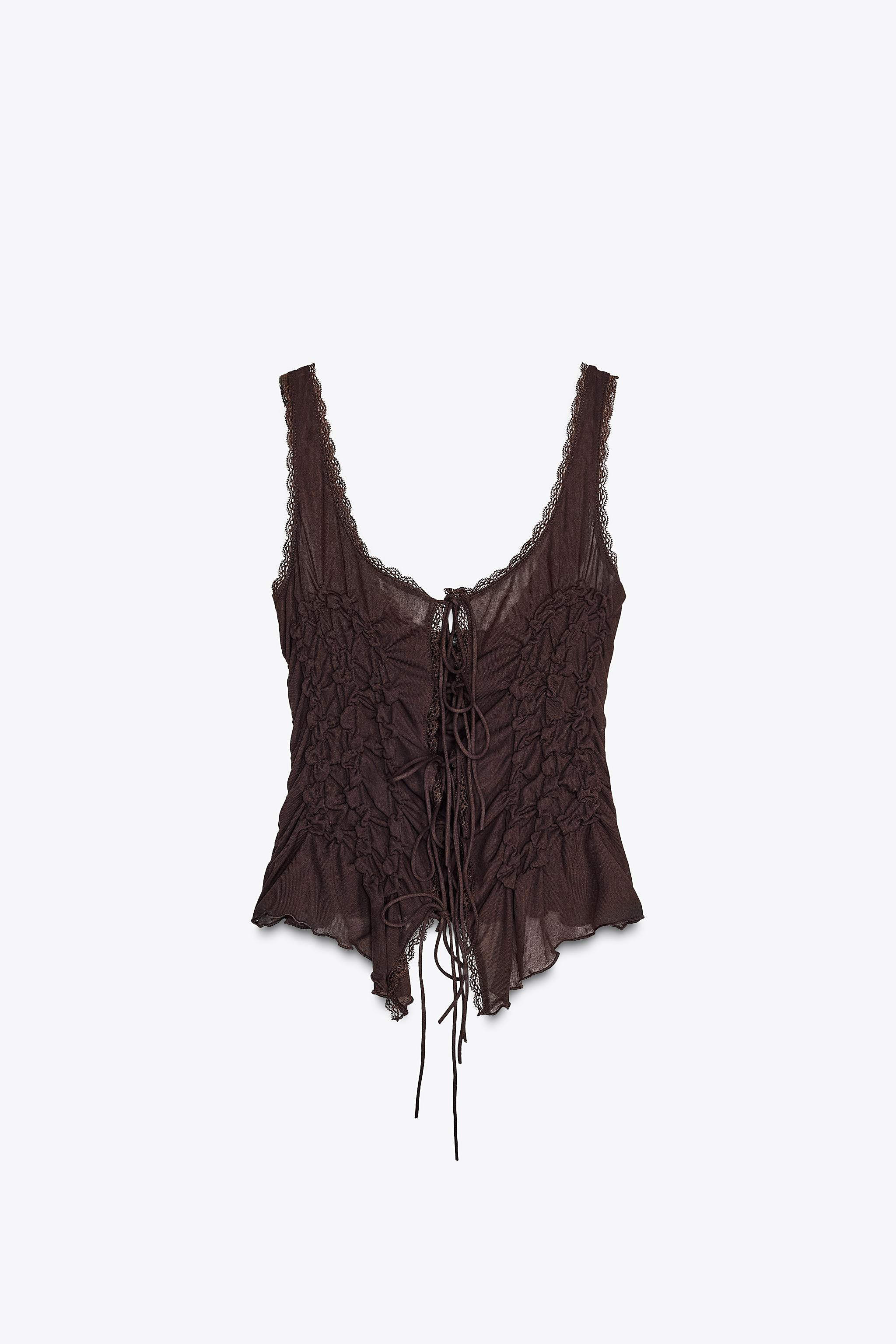 TIED RUCHED TOP | Zara US