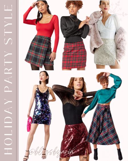 What to wear to your Christmas party lots of tartan plaid accents, paired with festive colored options, sequins and more #holidayparty #christmasparty #christmasplaid 

#LTKHoliday #LTKSeasonal #LTKstyletip