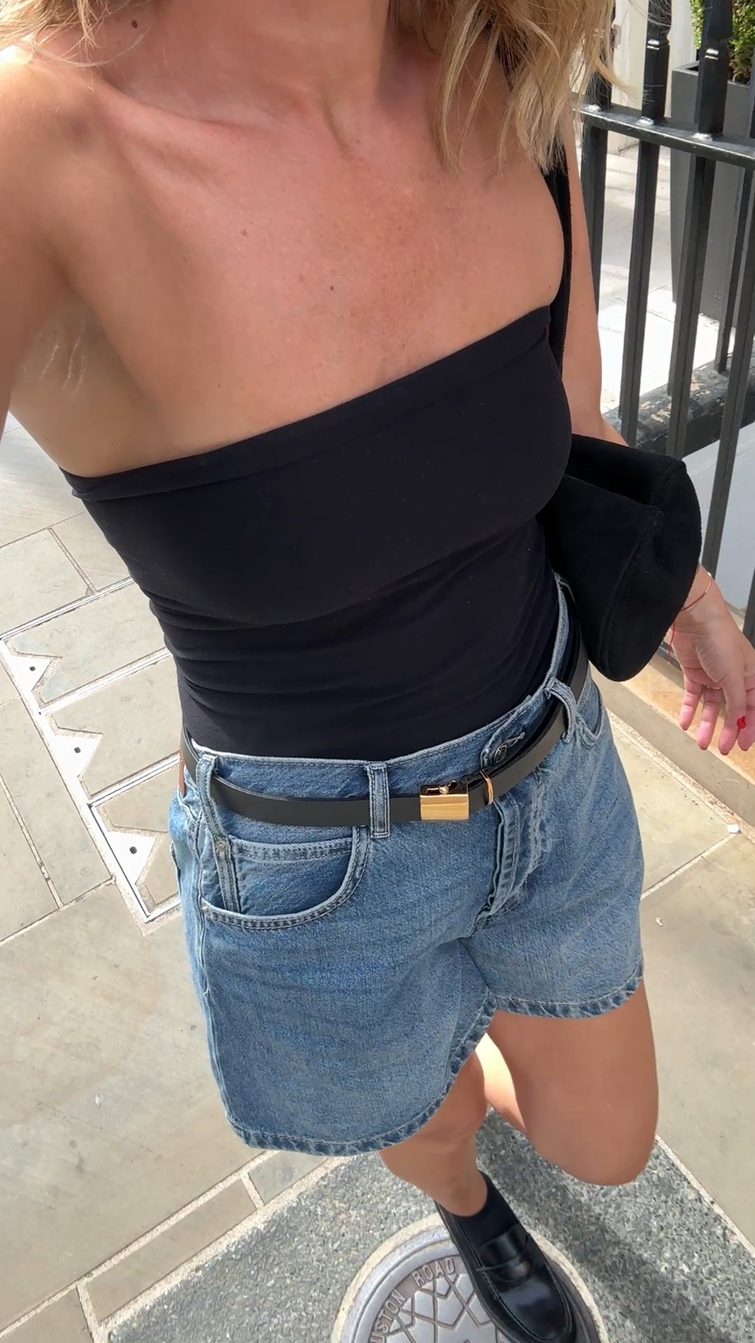 On My Way To To Oasis Concert 

Denim shorts | bag | belt | summer | July | 

#LTKsummer #LTKuk #LTKfestival