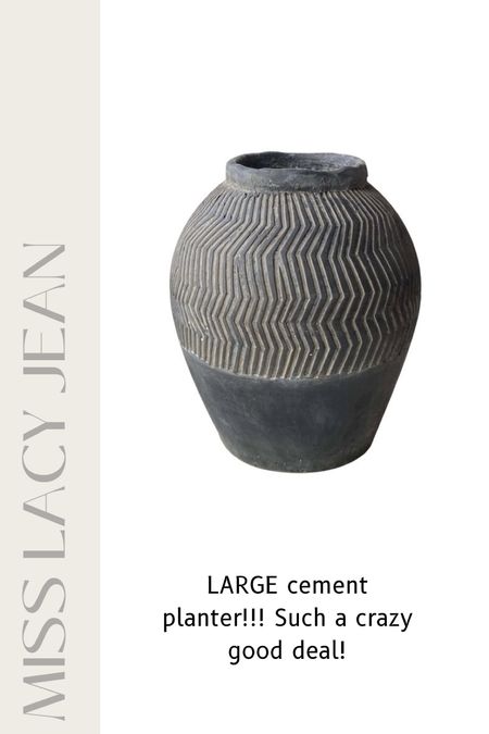 Large cement planter and the price is amazing!
Home decor 

#LTKFind #LTKhome #LTKunder50