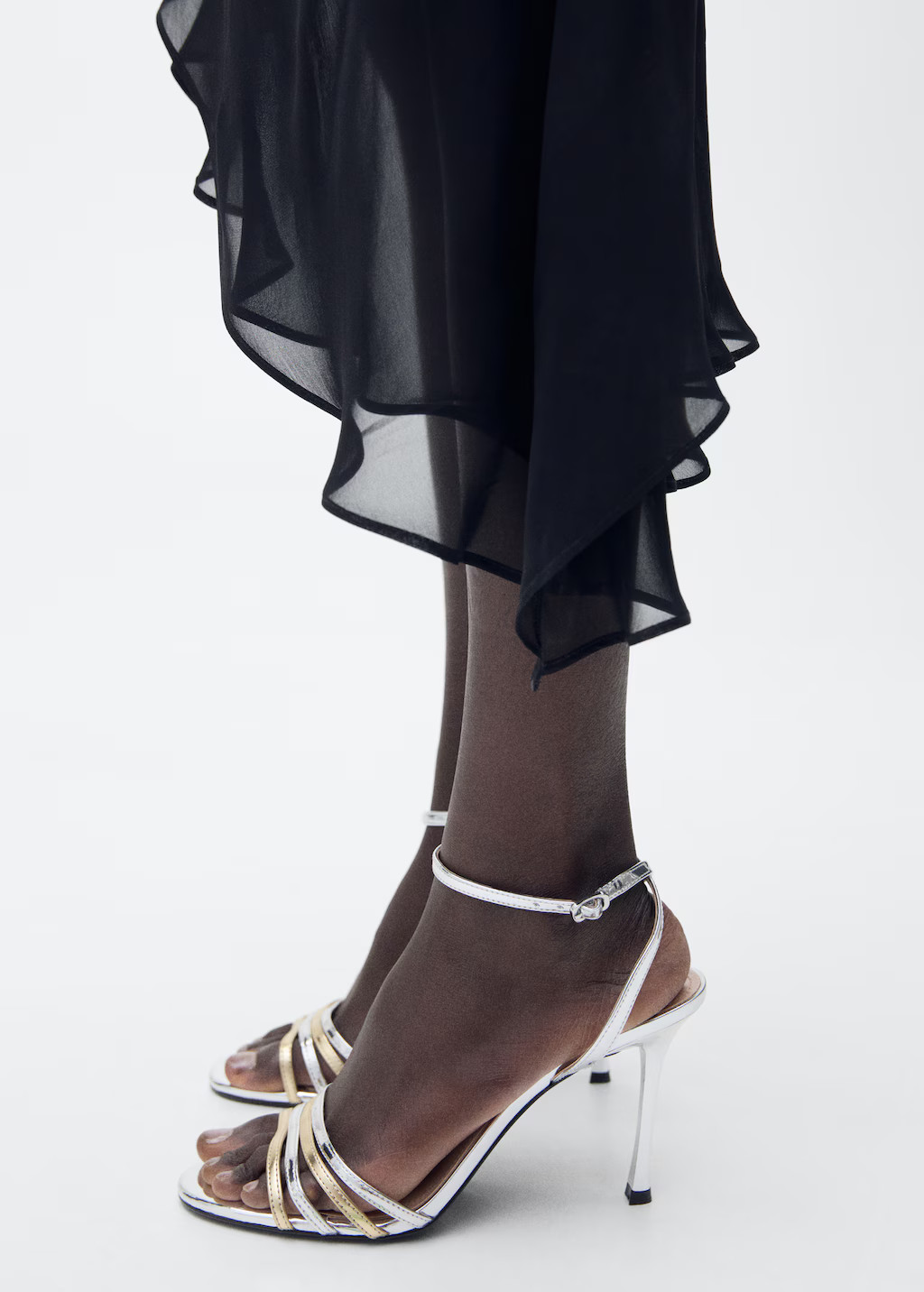 Combined-strap heeled sandals | Mango (US/MX/AU)