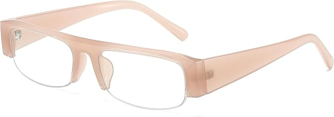 SODQW Office-Siren Y2K Blue Light Glasses for Women Rectangle Semi Rimless Frame Anti-Blue Light ... | Amazon (US)