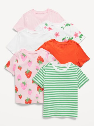 Unisex Short-Sleeve T-Shirt 6-Pack for Toddler | Old Navy (US)