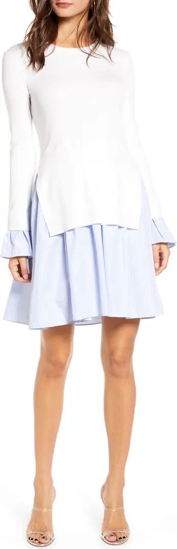 Combo Knit & Poplin Dress | Nordstrom