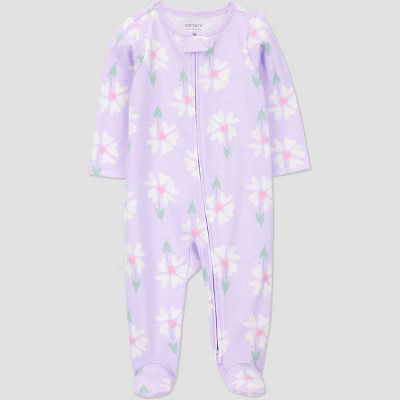 Carter's Just One You®️ Baby Girls' Floral Little Sister Sleep N' Play - Purple 9M | Target