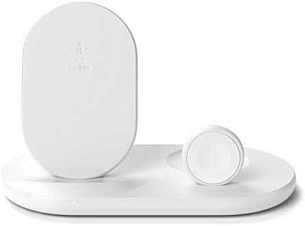 Belkin 3-in-1 Wireless Charger - Fast Wireless Charging Stand for Apple iPhone, Apple Watch & Air... | Amazon (US)
