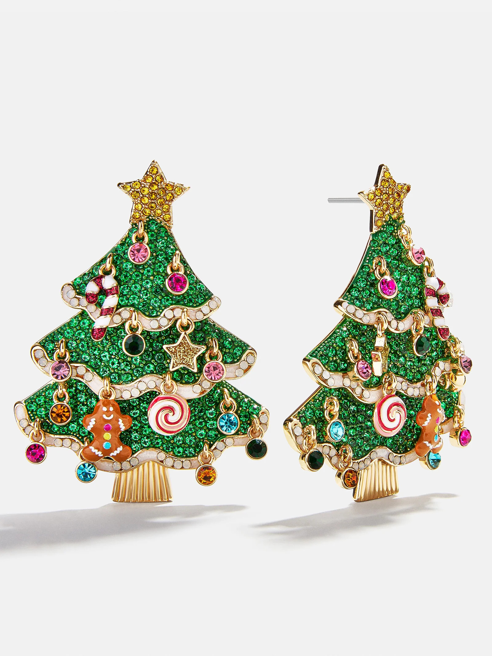 Oh Glitzmas Tree Holiday Statement Earrings - Christmas Tree | BaubleBar
