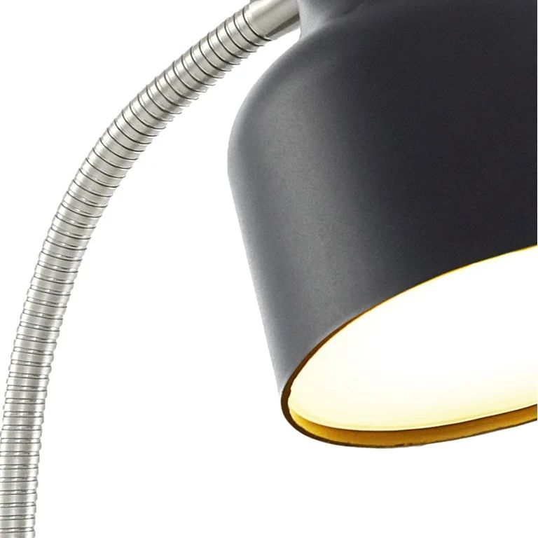 Mainstays LED Desk Lamp with Catch-All Base & AC Outlet, Matte Black | Walmart (US)