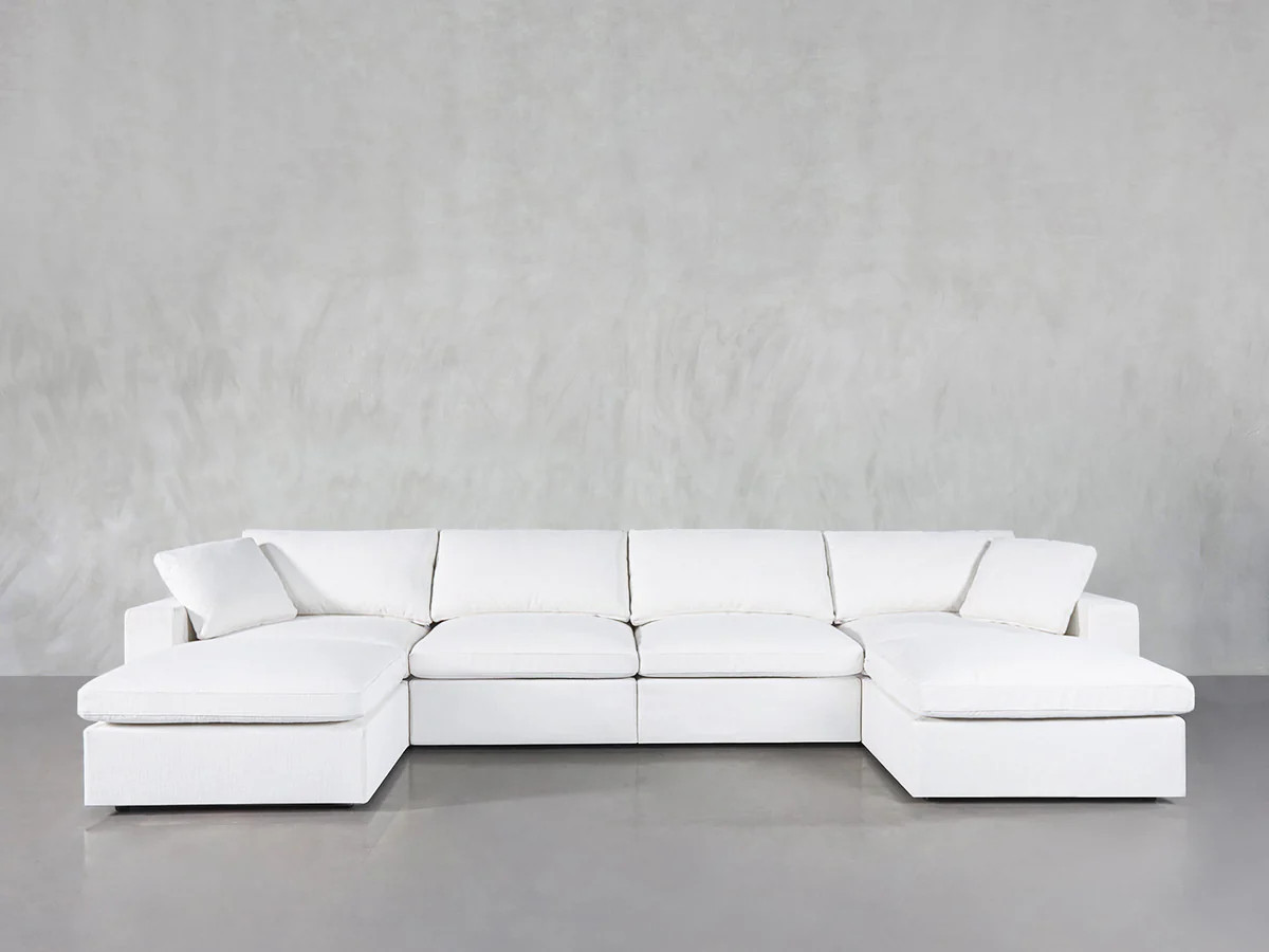 6-Seat Modular Double Chaise Sectional (Extra-Deep) | 7th Avenue