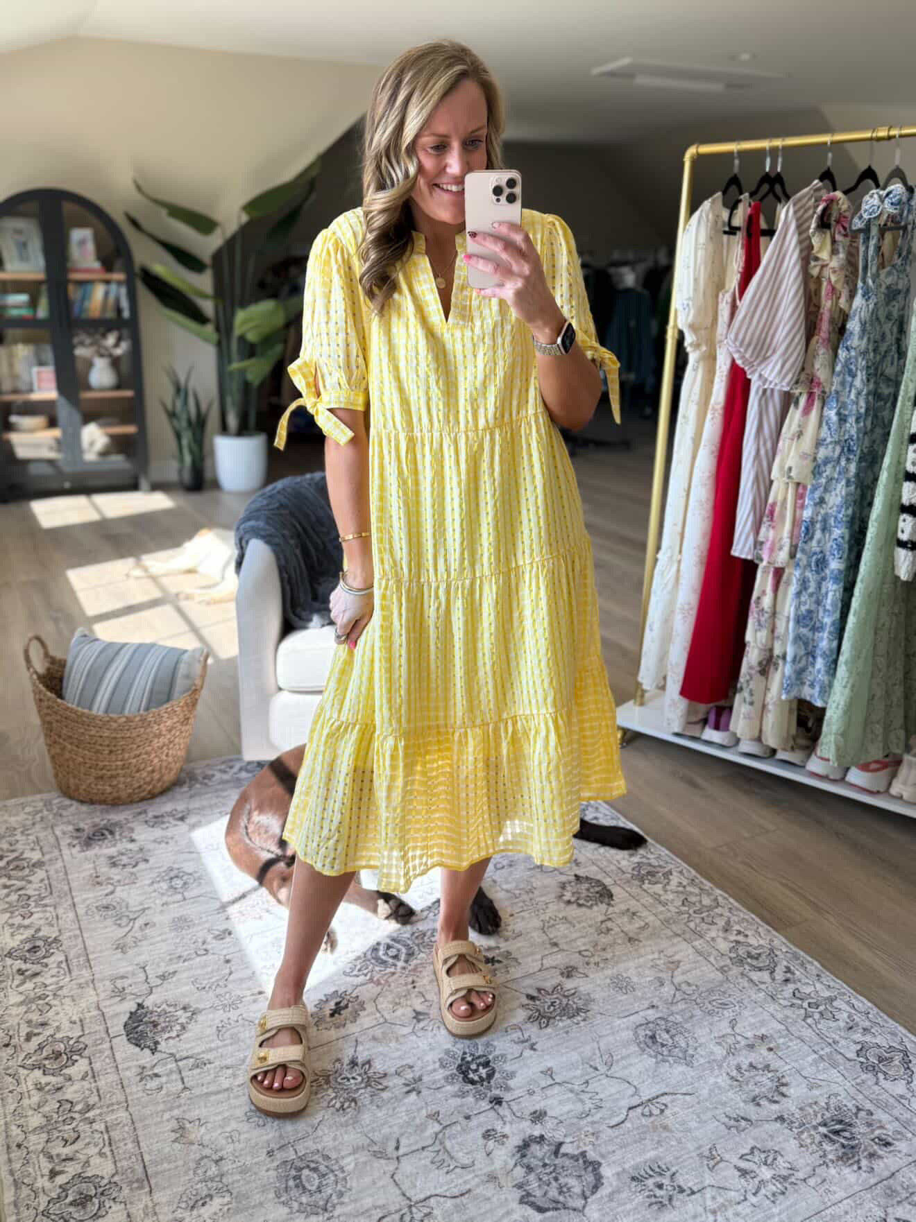 Yellow midi dress 

Amazon fashion summer outfit midi dress platform sandals casual

#LTKgrwm #LTKootd #LTKmomlife