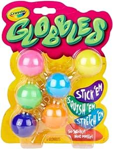 Crayola Globbles Fidget Toy (6ct), Sticky Fidget Balls, Squish Ball, Sensory Toys, Easter Gift, E... | Amazon (US)