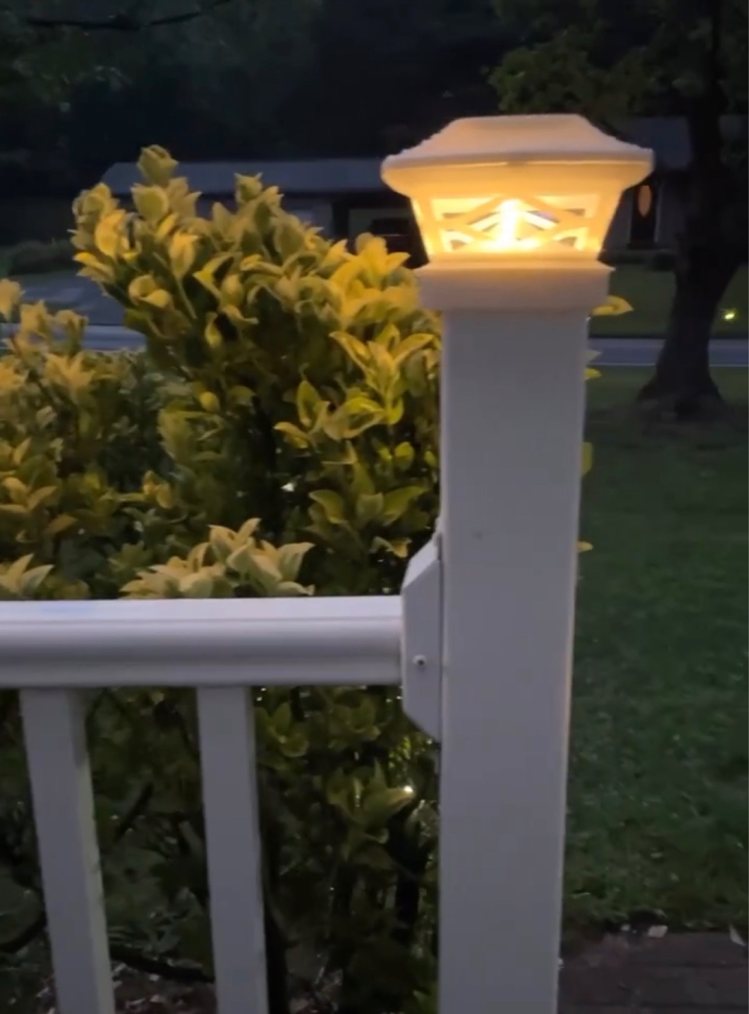 Let there be light! These solar light post caps enhance this porch so much now.

#LTKhome #LTKFind