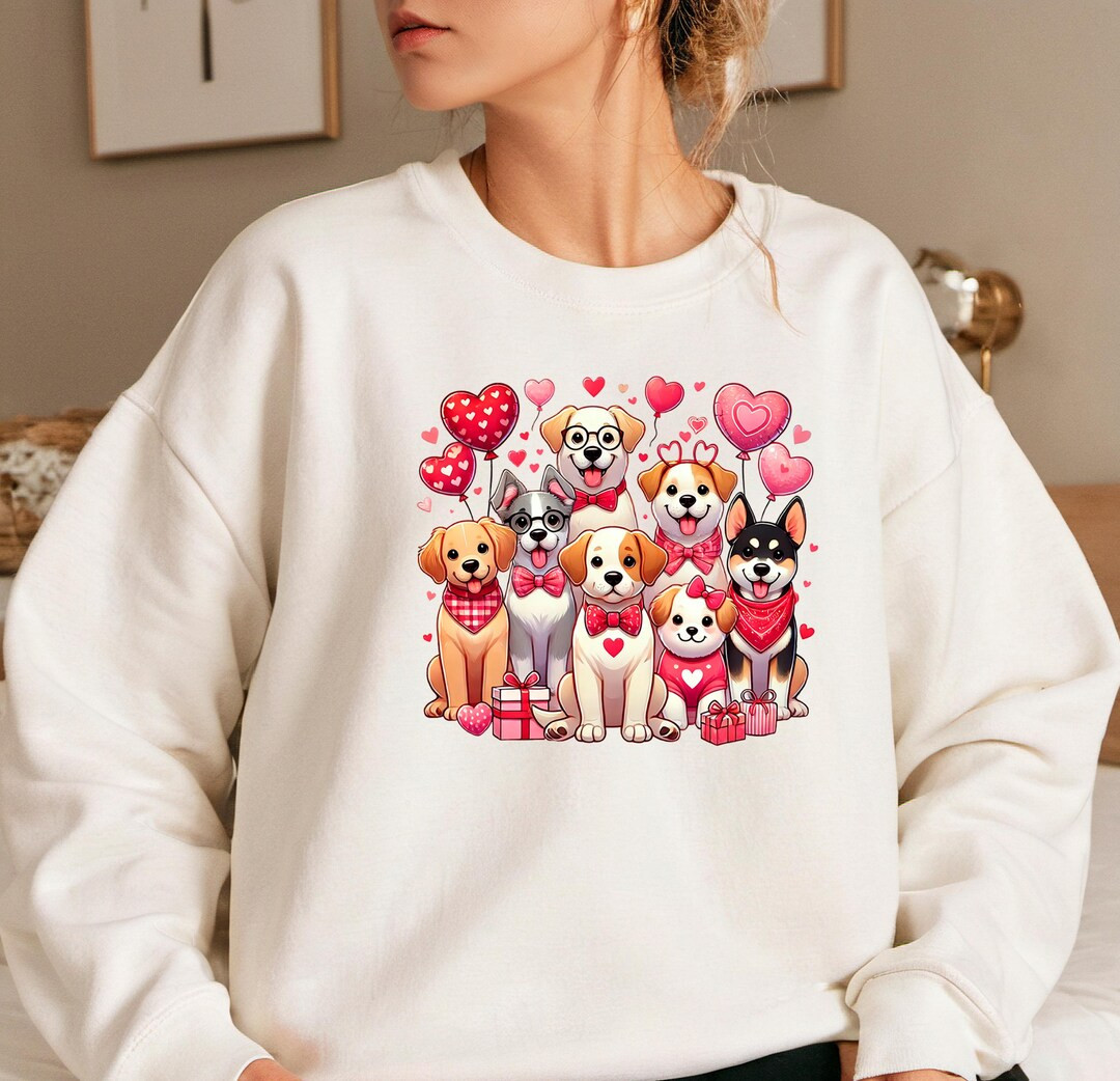Dog Lover Sweater, Valentine's Dog Sweatshirt, Dog Mom Shirt, Valentine Gift for Her, Cute Gift f... | Etsy (US)