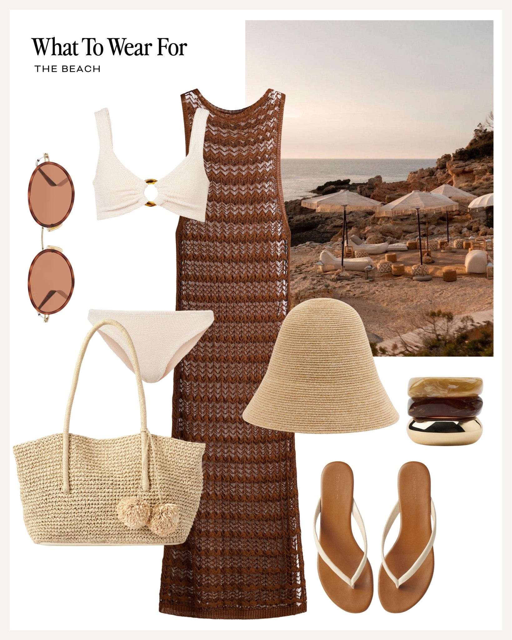 Summer holiday outfit ☀️ 

Swimwear, beach outfit, crochet dress, straw bag, vacation style, hunza g bikini

#LTKsummer #LTKswimwear