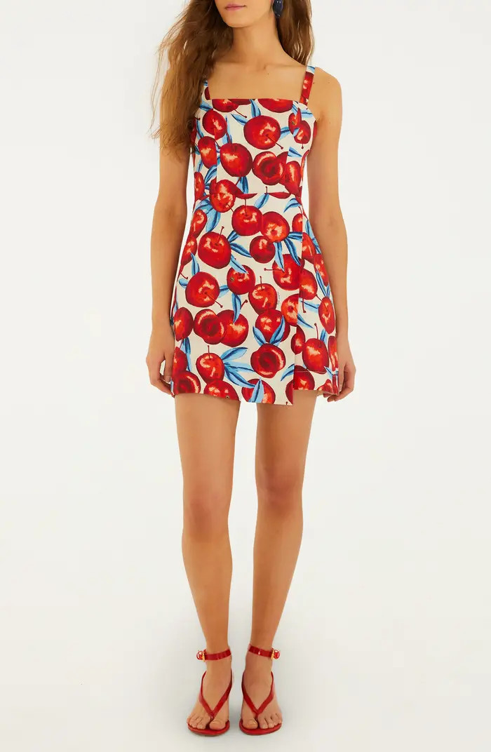 Cherry Blossom Linen Minidress | Nordstrom