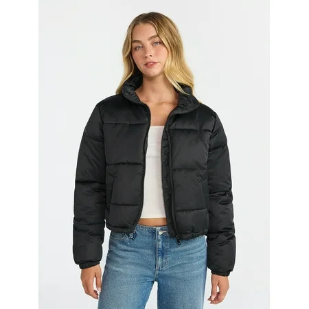 No Boundaries Puffer Jacket, Women's | Walmart (US)