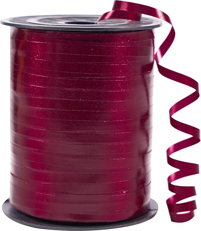 PartyWoo Burgundy Ribbon, 500 Yard Curling Ribbon for Crafts, Balloon Ribbon, Solid Color Ribbon ... | Amazon (US)