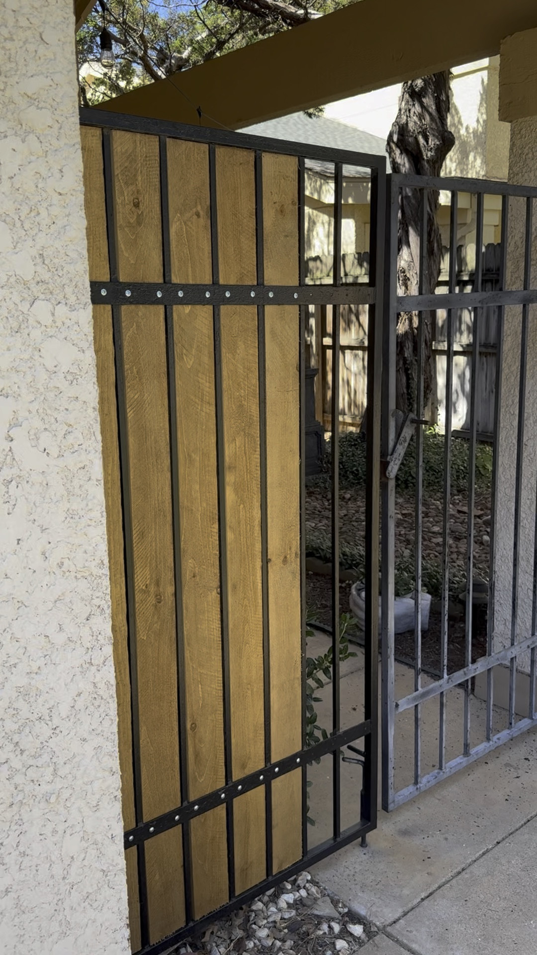 When I'm sitting on the couch and I can see straight out to the street it freaks me out... so starting to cover the front gate to give myself a bit more privacy and peace of mind. #gothityourself #doityourself

#LTKHome