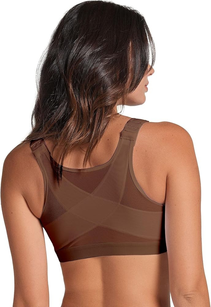 Leonisa Front Closure Posture Corrector Full Coverage Bra - Wireless Back Support Bras for Women | Amazon (US)