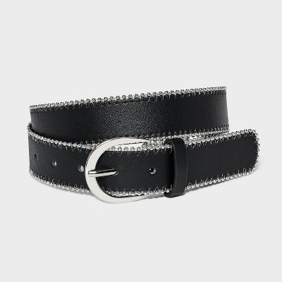Women's Studded Edge Trim Belt - Wild Fable™ Black | Target