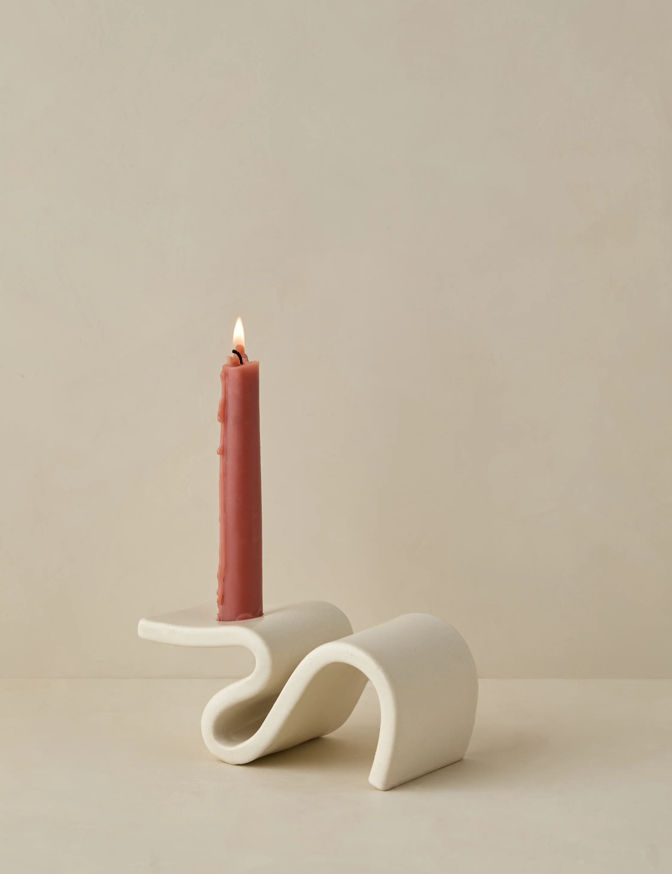 Wei Candleholder by SIN, Cream | Lulu and Georgia 