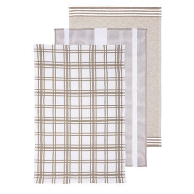 MU Kitchen Terry Kitchen Towel, Set of 3, Khaki | Target