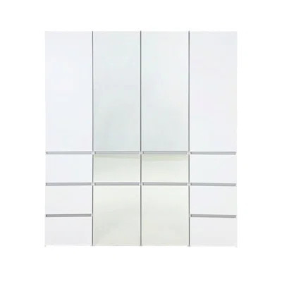 Modular Wood Closet System with Mirror | Wayfair North America