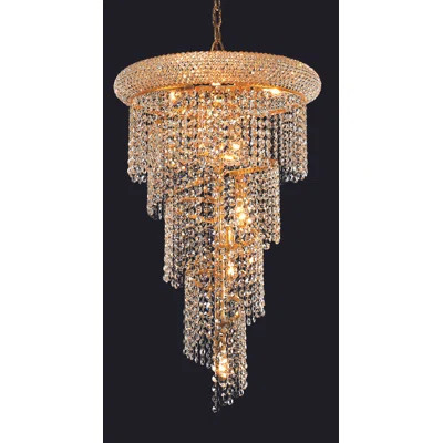 Sterns 8 - Light Unique Tiered Chandelier with Crystal Accents | Wayfair North America