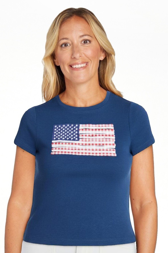 No Boundaries Americana Graphic Baby Tee, Women's and Women's Plus XXS-4X | Walmart (US)
