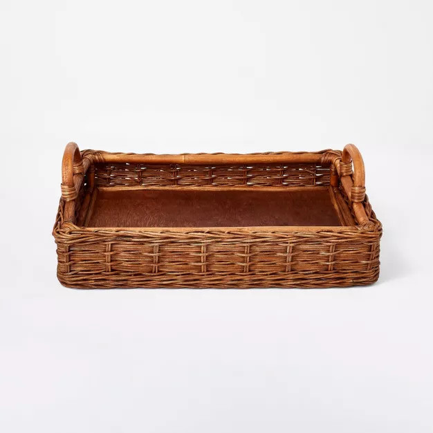 Rattan Rectangle Woven Tray - Threshold™ designed with Studio Mcgee | Target