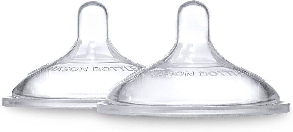 Mason Bottle Silicone Nipples: Slow Flow for 0-3 Months: Make a BPA Free Glass Baby Bottle Using ... | Amazon (US)
